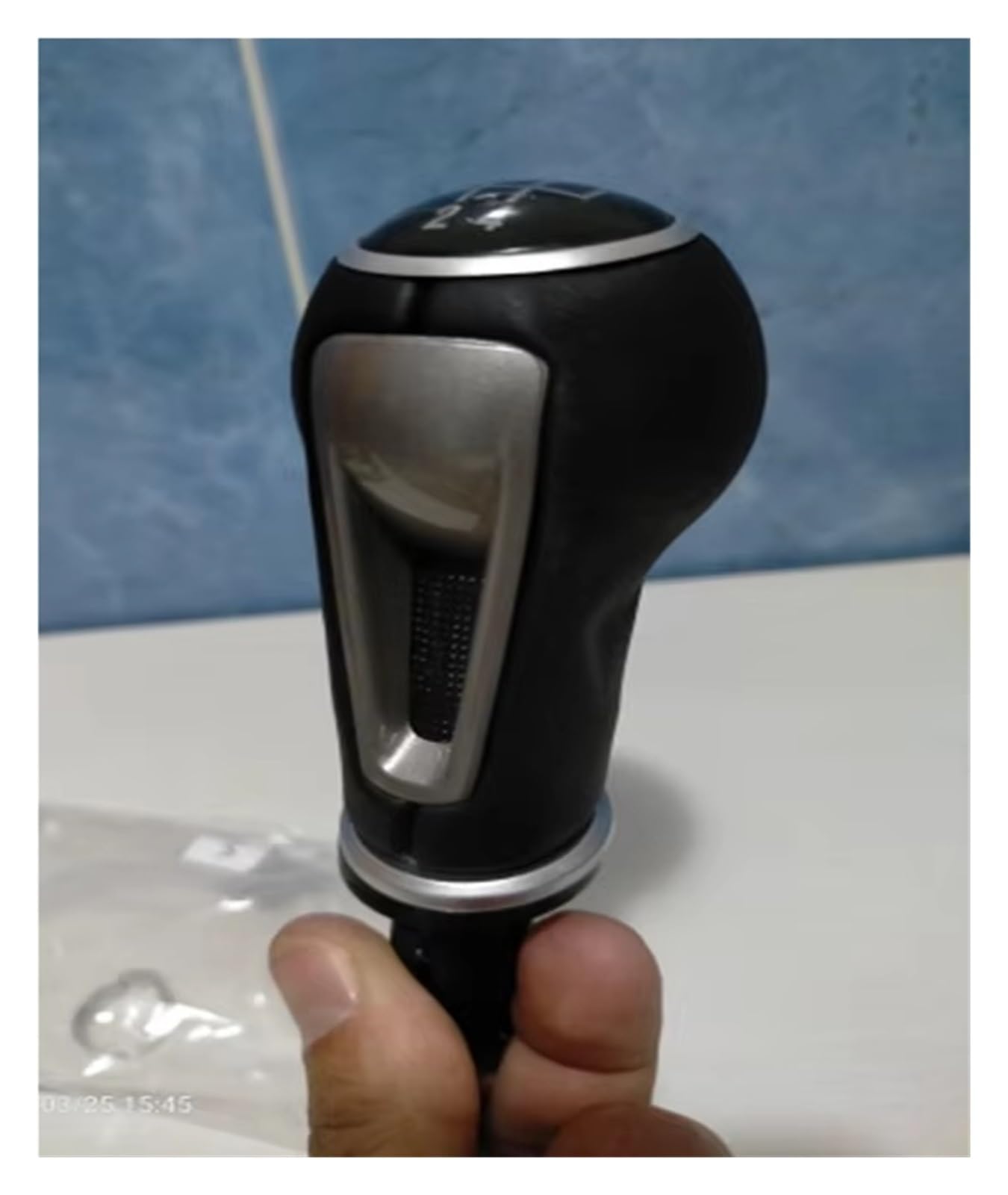 Xkoehxj 5 Speed Car Gear Shift Knob For Seat For Ibiza Iv (6J) 2009-2017 Hand Speed Gear Shift Knob Box Lever Leather Gaitor Boot Cover Gearbox Boot Cover(5 Speed)