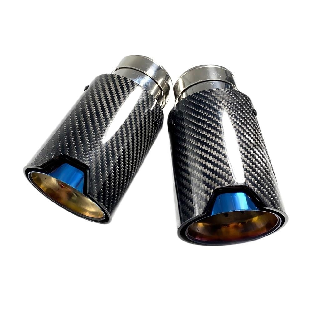 Embout échappement carbone bleu pour remplacer un pot rouillé et moderniser le look arrière