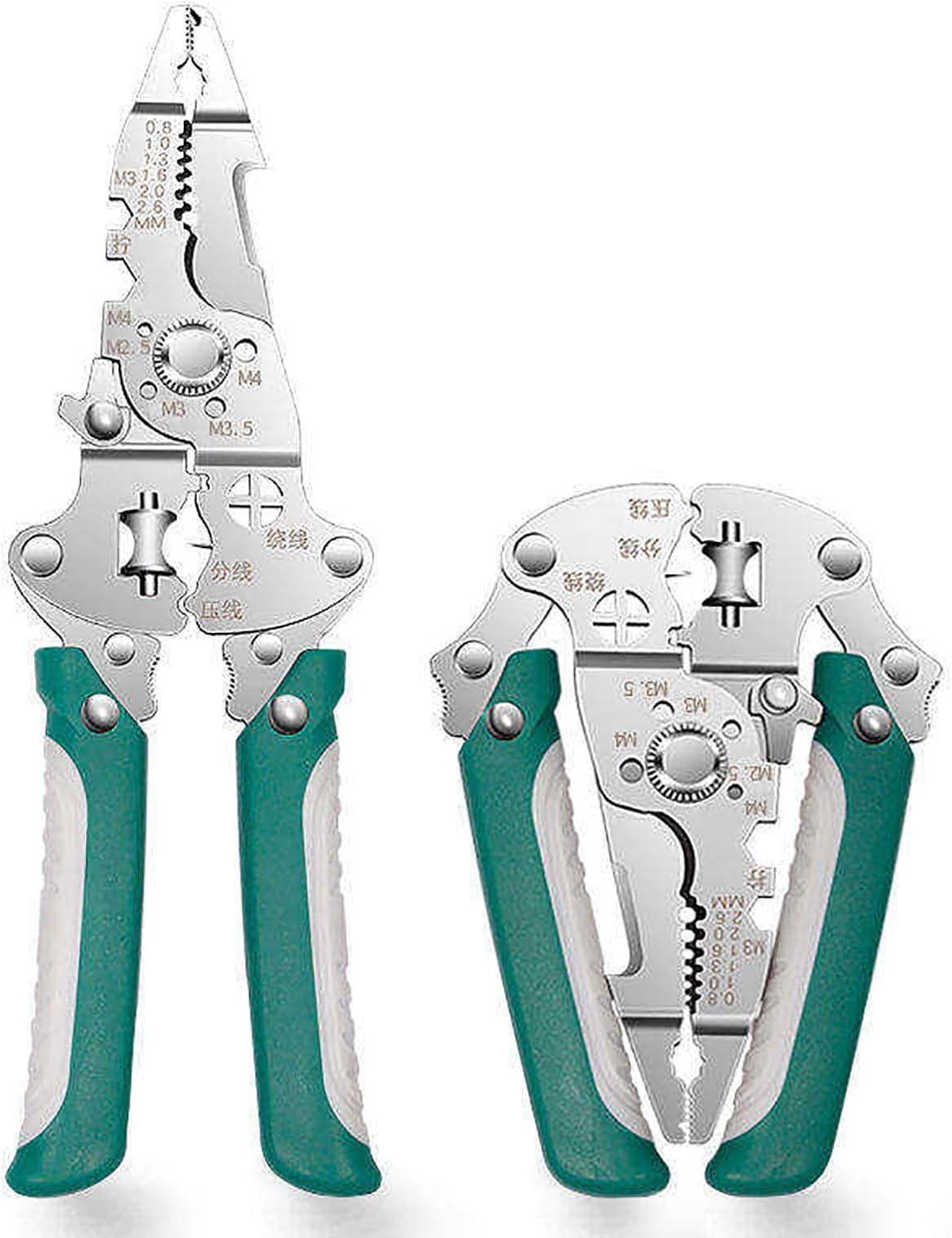 - Multifunctional Wire Stripper Cutter Crimper Tool – 9-in-1 Foldable Stainless Steel Pliers for Electrical Wiring, Cable Stripping & Terminal Crimping (Pack of 1)