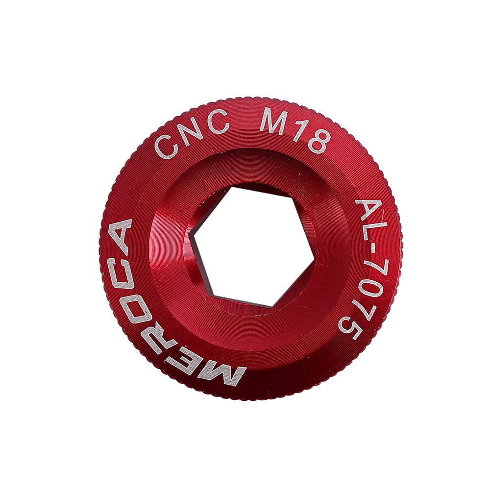 WEISHA Crank Bolt Cover Cap 1PC Bike Crankset Screws Aluminum Alloy Crank Arm Fixing Bolt Axis Screws Bottom Bracket Crank Cover Bicycle Parts(M20,red