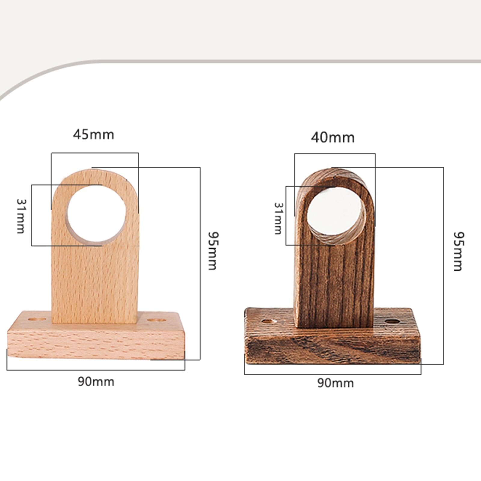 Ensemble de tringle à rideaux en hêtre massif de qualité supérieure – 300 cm en bois naturel avec supports et crochets, style romain élégant pour salon et chambre à coucher, décoration d'intérieur