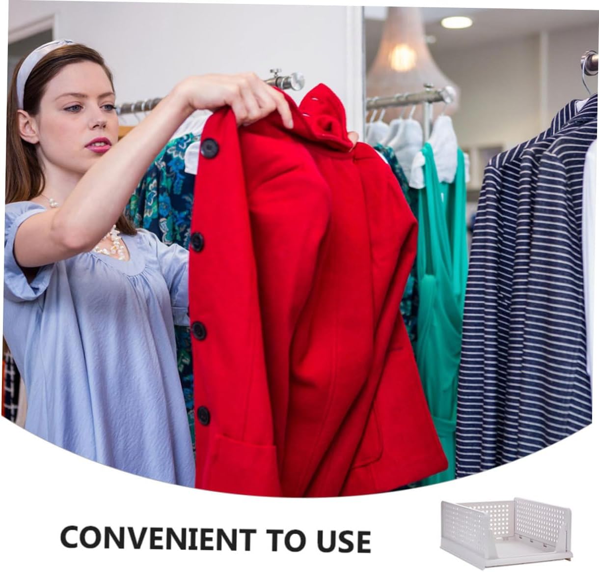 2Pcs Stackable Clothes Drawer Organizer Storage Rack for Shirts Pants More Breathable Design with Multiple Compartments for Wardrobe and Closet