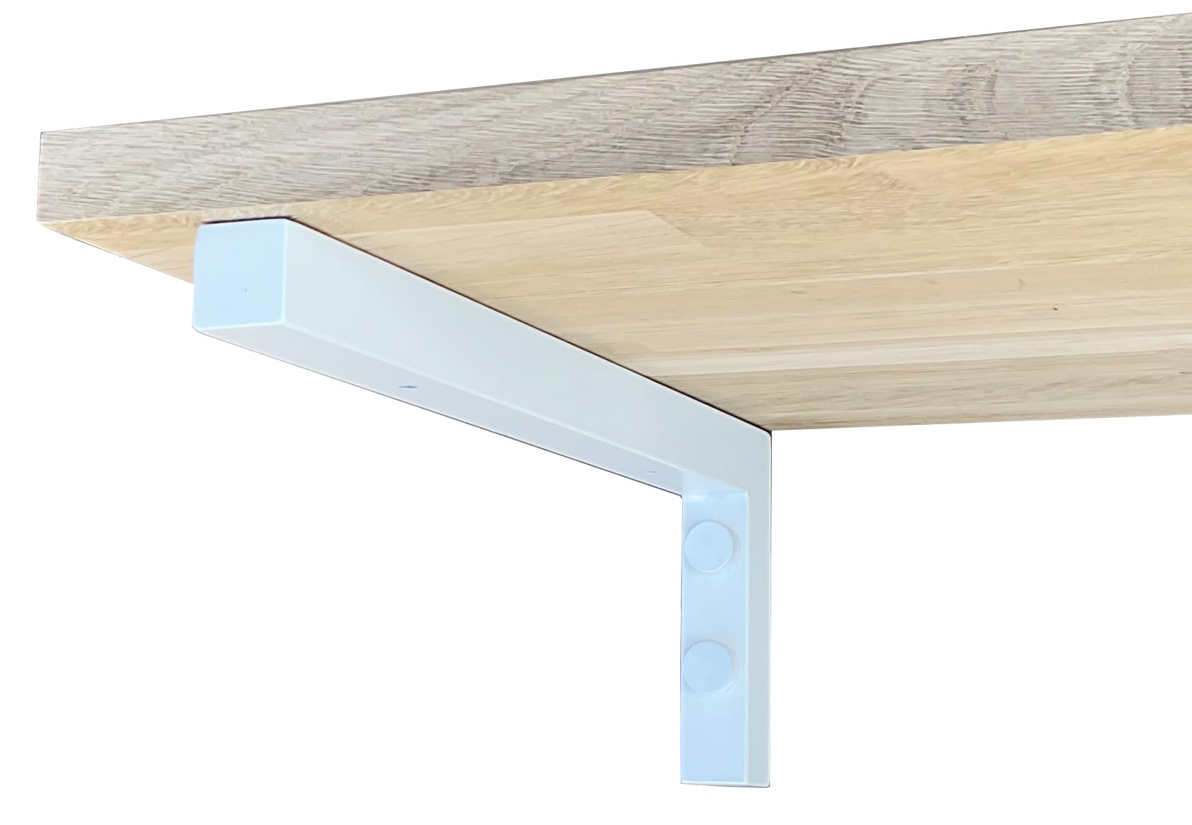 Waschtischkonsole Wandkonsole Stahl weiß L-Form 2 Stück (450x150mm)