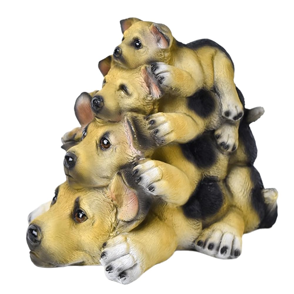 CTRLZS Piggy Bank Resin Dog Statue Figurine Coin Jar Toy Piggy Bank Desktop Decoration Children'S Birthday Gift D