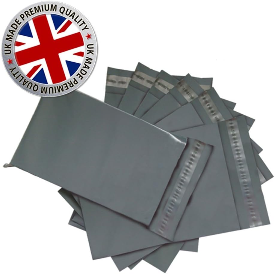 1000 Grey Mailing Postal Bags Premium Quality 6"x 9"(165mm x 230mm) Plastic Polythene - FREE DELIVERY