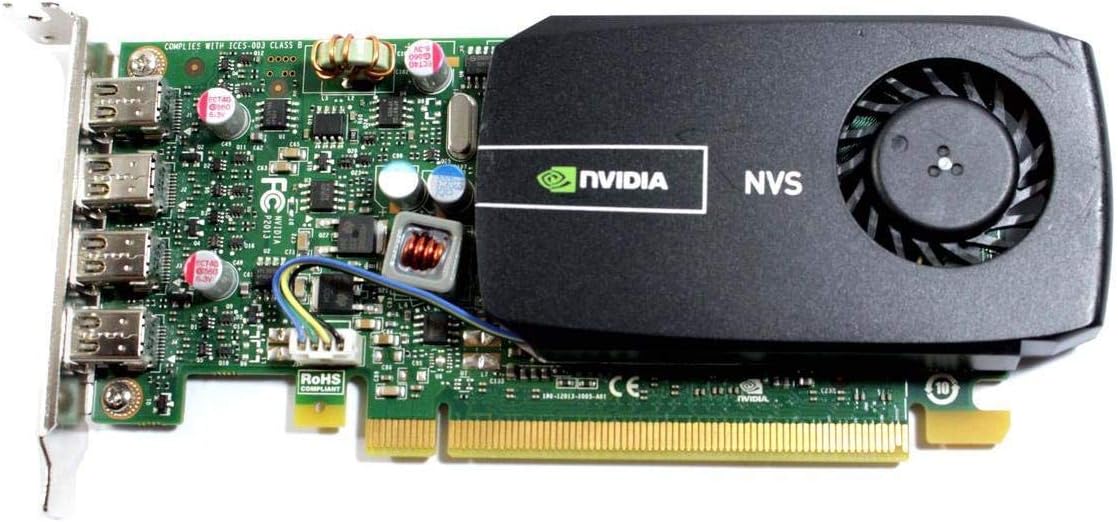 HP NVS 510 GPU Video Graphics Card, 2GB, PCI-E (Renewed)