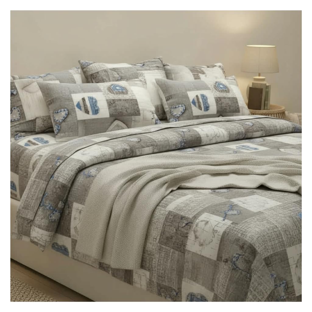 Parure de lit double motif cœurs Diadema pour une chambre parentale cocooning et accueillante