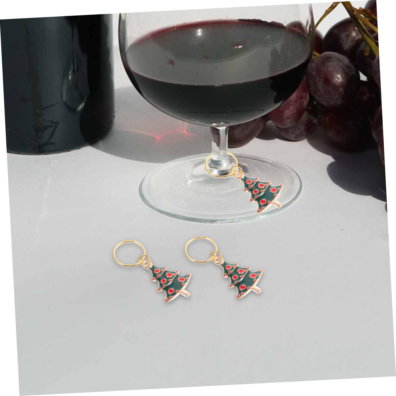 Alipis 60 Pz Piccolo Ciondolo Decorativo Segni Di Coppa Ciondoli Per Bevande Da Festa Ciondoli Di Vino Di Natale Etichette Del Vino Per La Festa Delicati Per Di Natale Lega