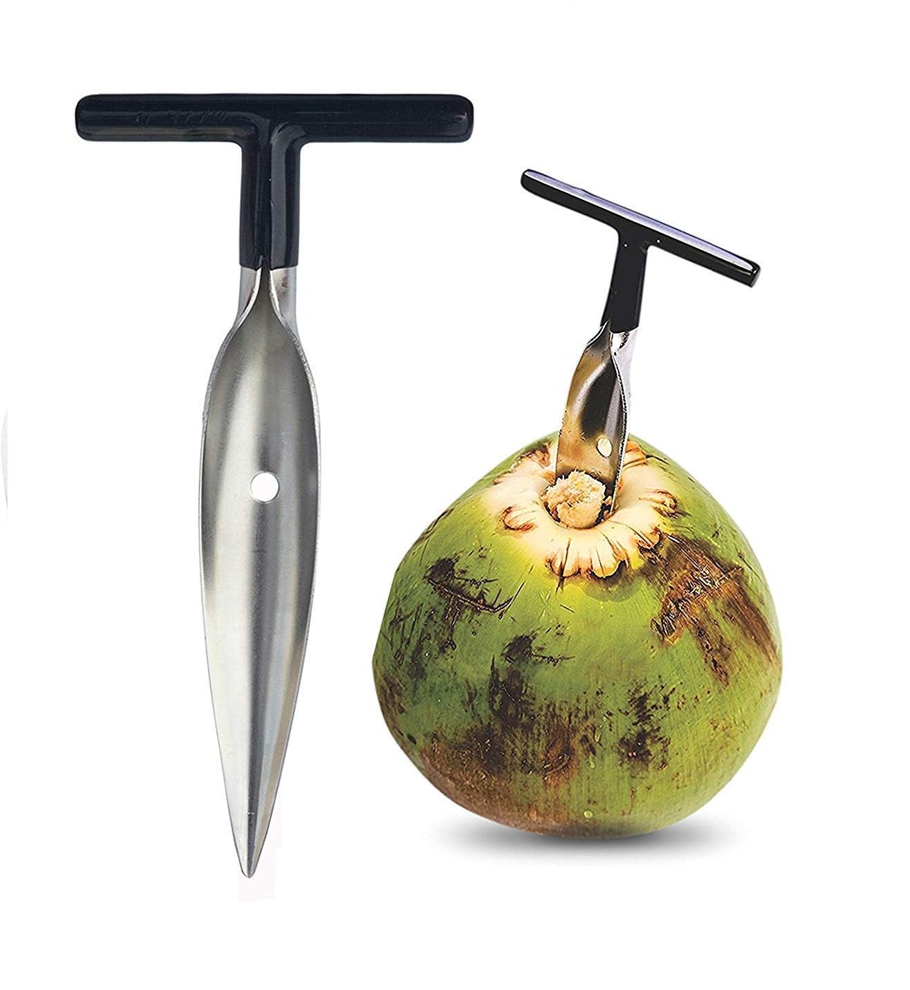 Steel Coconut Opener Tool, Green Coconut Nariyal Opener for Home, Pack of 1