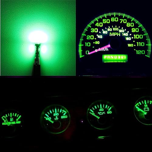 WLJH Panel de instrumentos verde brillante medidor de racimo velocímetro tacómetro indicador bombilla LED kits de luz de repuesto para Jeep Wrangler