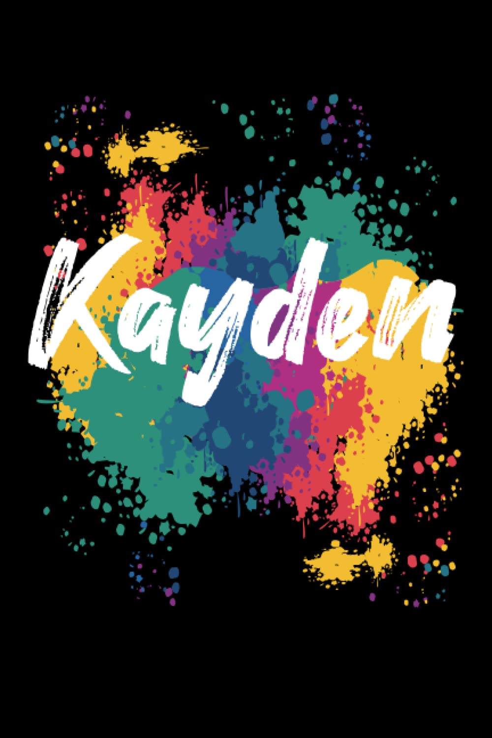 Kayden Notebook: Personalized Notebook/journal With Name For Piper , Birthday Gift For boy and men, Size 6x9, 120 Page background black matte, Kayden