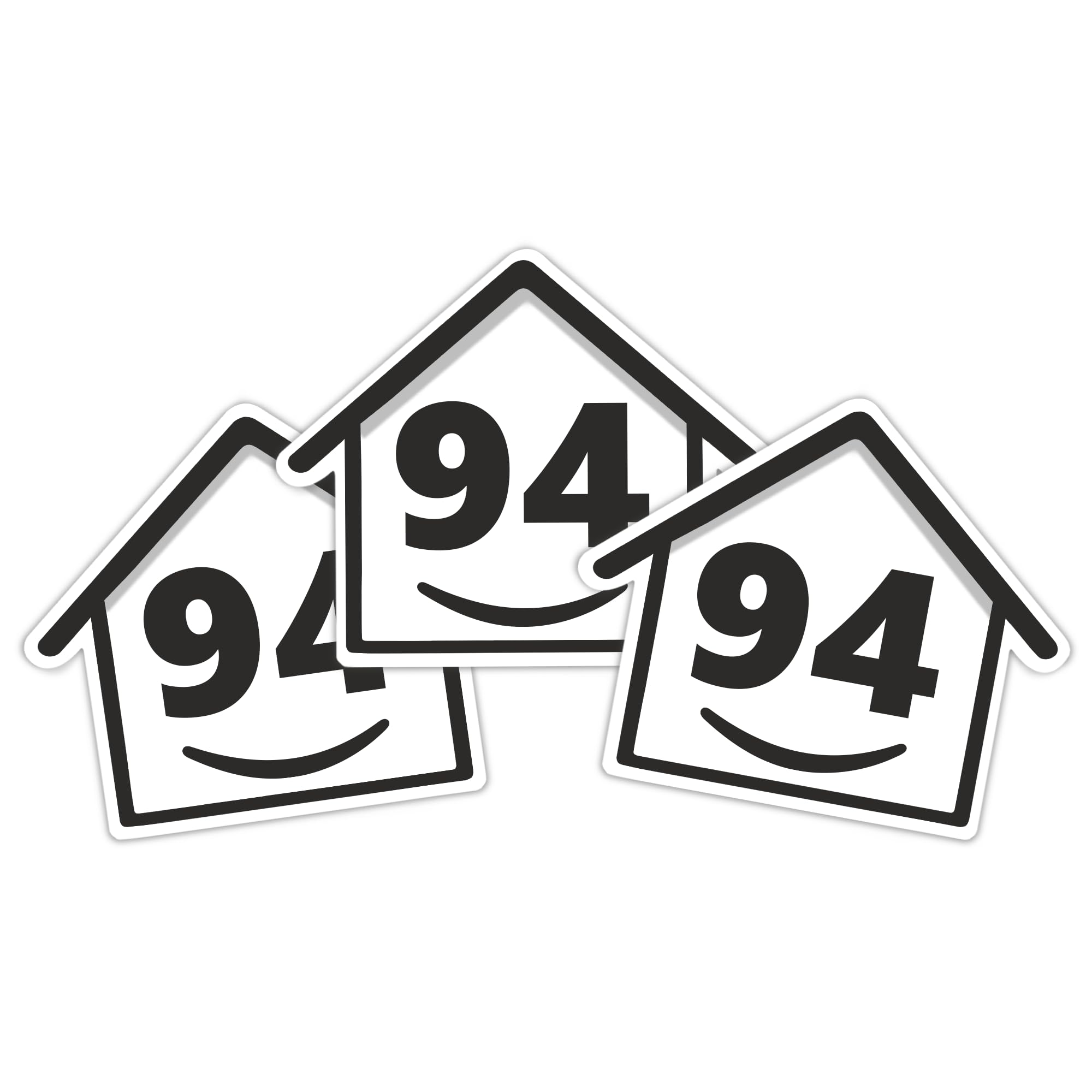 3 x Bin Numbers for Wheelie Bins, 1-99, 15cm ‘Happy House’ Design Dustbin Stickers, Easy Application Stick On Number Stickers - Weatherproof Self Adhesive Vinyl, Black (21) — view 14