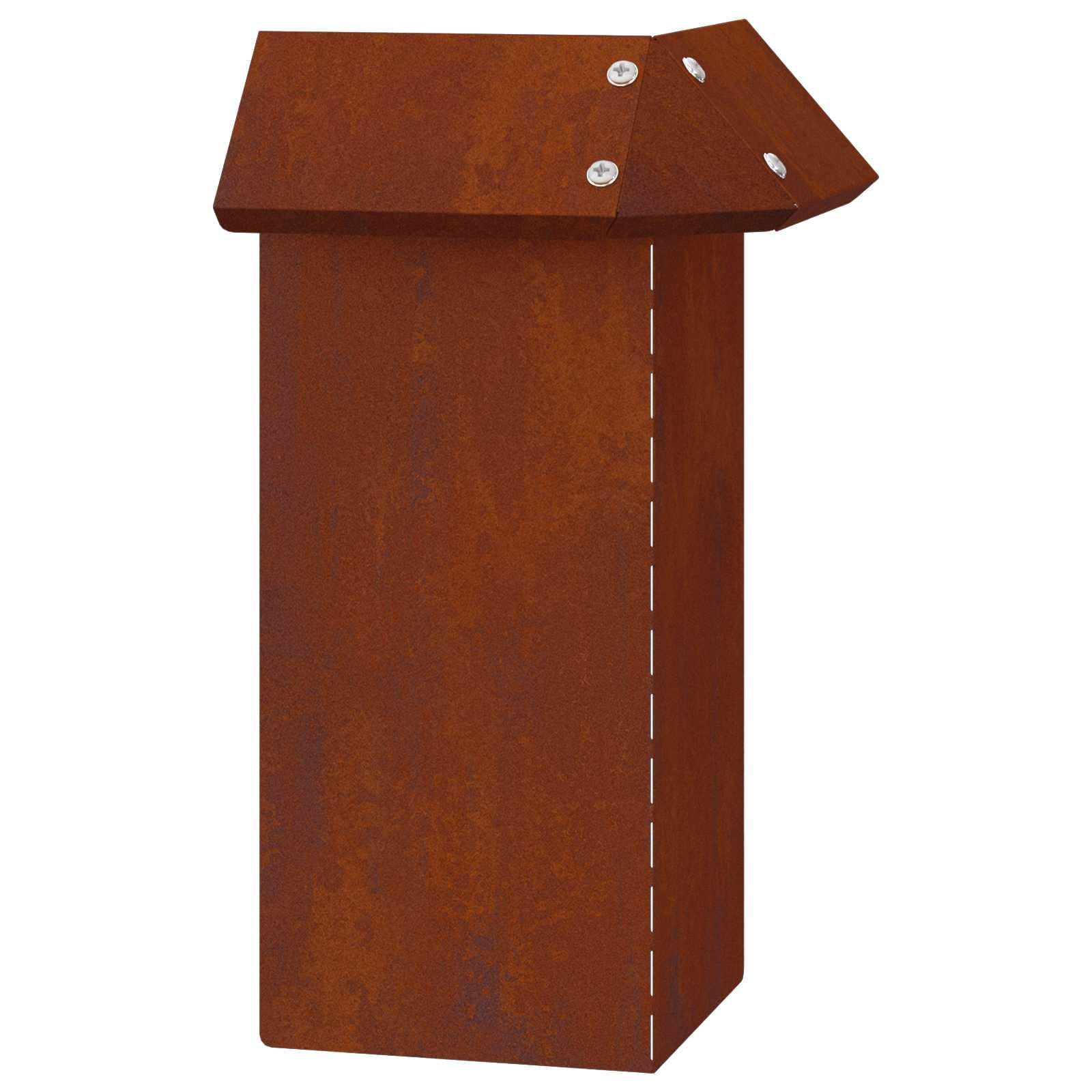 Ogrodzenie ślimaków, 4 sztuki, z rdzewiałej stali odpornej na warunki atmosferyczne, 13,5 x 13,5 x 25 cm, metalowe obramowanie rabatek i obrzeże trawnika, elastyczne obramowanie grządek i