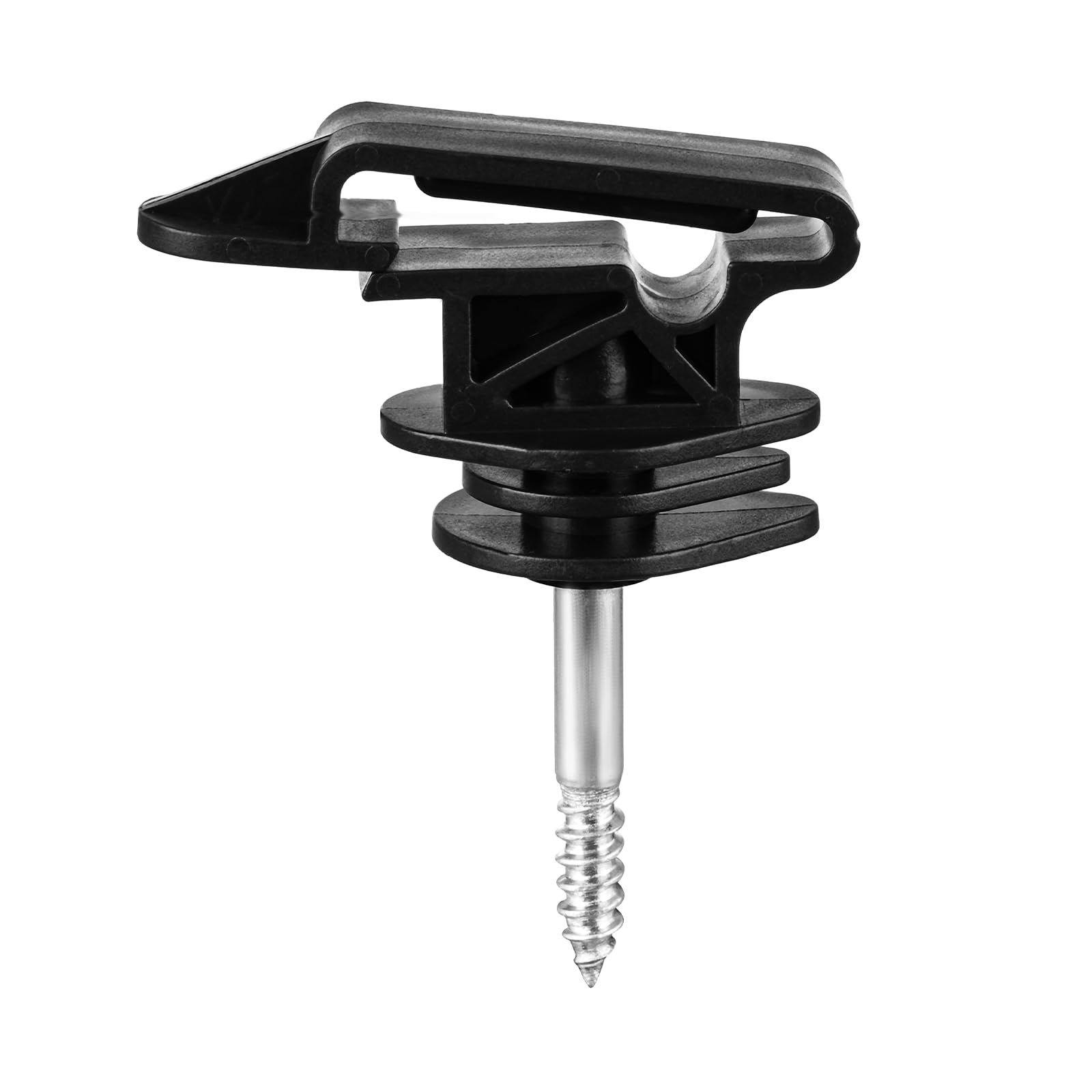 Lot de 50 Isolateur Cloture Electrique, Isolateurs pour Rubans Larges jusqu'à 40mm et Cordes de 6mm - Idéal pour Poteaux en Bois, Piquet Cloture électrique
