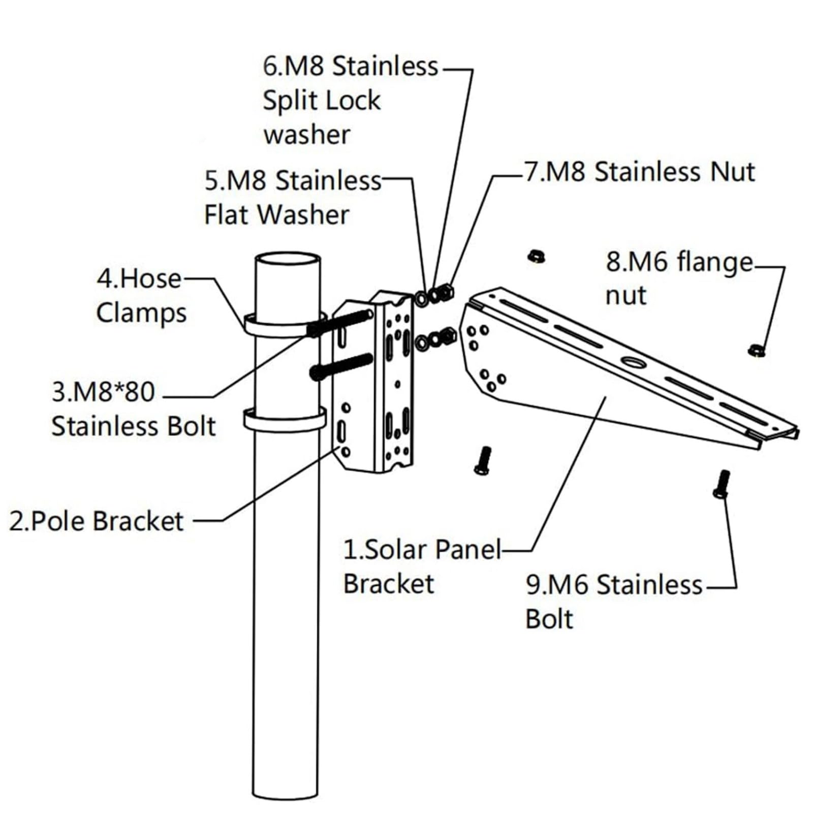 Estructura de montaje en pared modificable para paneles fotovoltaicos Abrazadera de aluminio fuerte para una mejor generación de energía y marco de aluminio simple para montaje en pared de