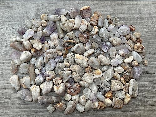Spirit Quartz Chips – Natural Mini Spirit Quartz Stones, Crushed Undrilled Spirit Quartz, Semi-Tumbled Genuine Spirit Quartz (10 lbs Bulk)