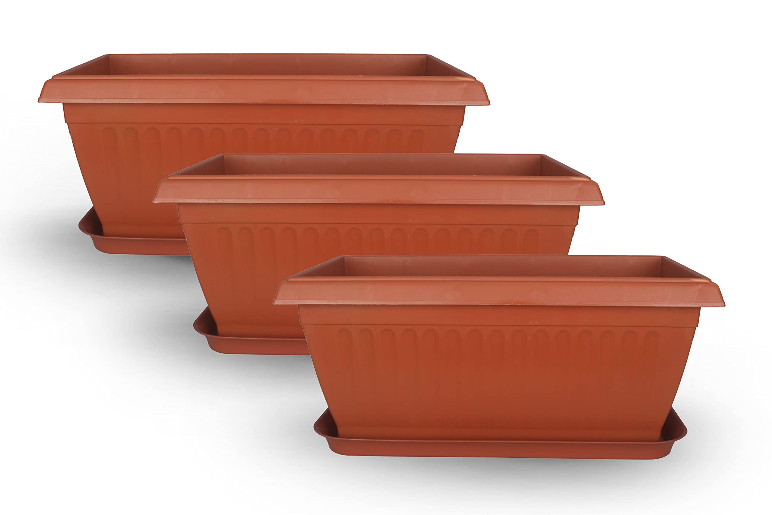 See full amazon price history chart for Halsey® Rectangular Modern Design Durable Plastic Plant Pot for Gardening (Pack of 3) (Large 26 INCH with Plate) Halsey® Rectangular Modern Design Durable Plastic Plant Pot for Gardening (Pack of 3) (Large 26 INCH with Plate) (B09BRDF965) Amazon Price History, Amazon Price Tracker