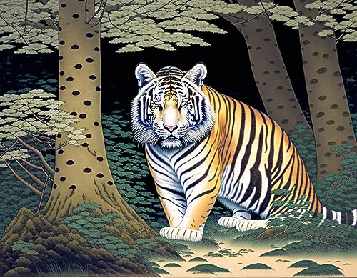 Tigre blanc poster pour habiller un grand mur vide SERENDIPITP