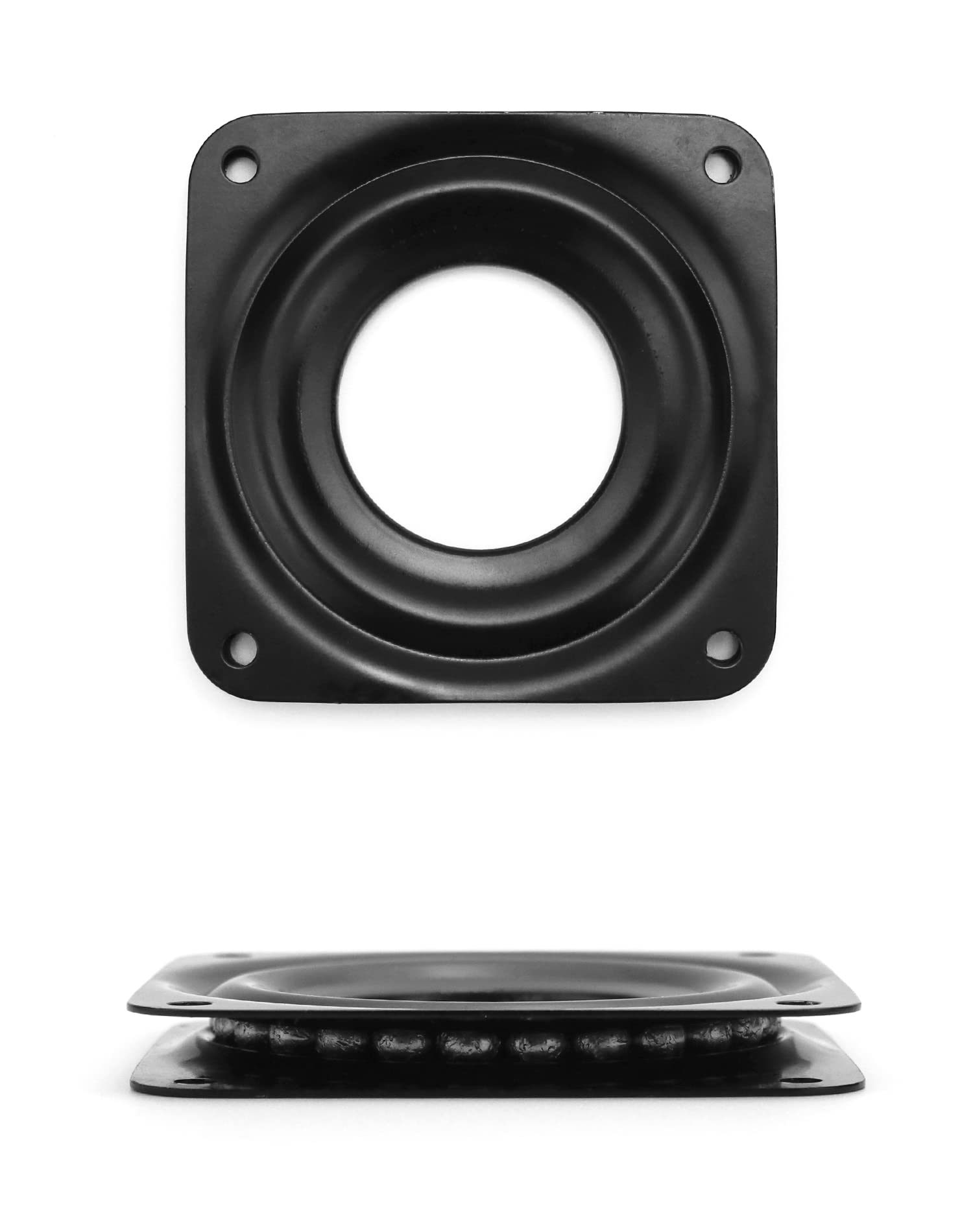 QWORK 4-częściowe łożysko kulkowe gramofonu, 3"/72mm, obrotnica 360 stopni do ekspozycji półek, mebli, szafek RTV, półek kuchennych