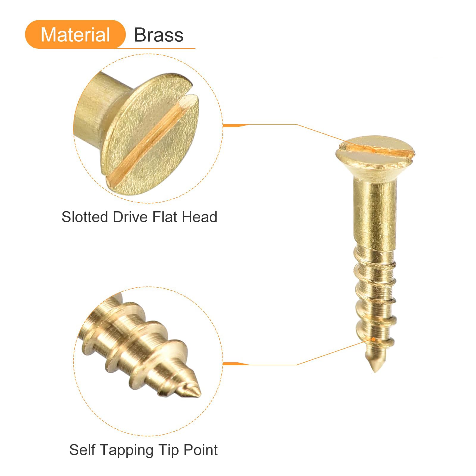 TA-VIGOR 25Pcs Self Tapping Screws, M2 Slotted Flat Head Screw, 10mm Round Head Slotted Tapping Screws - Image 4
