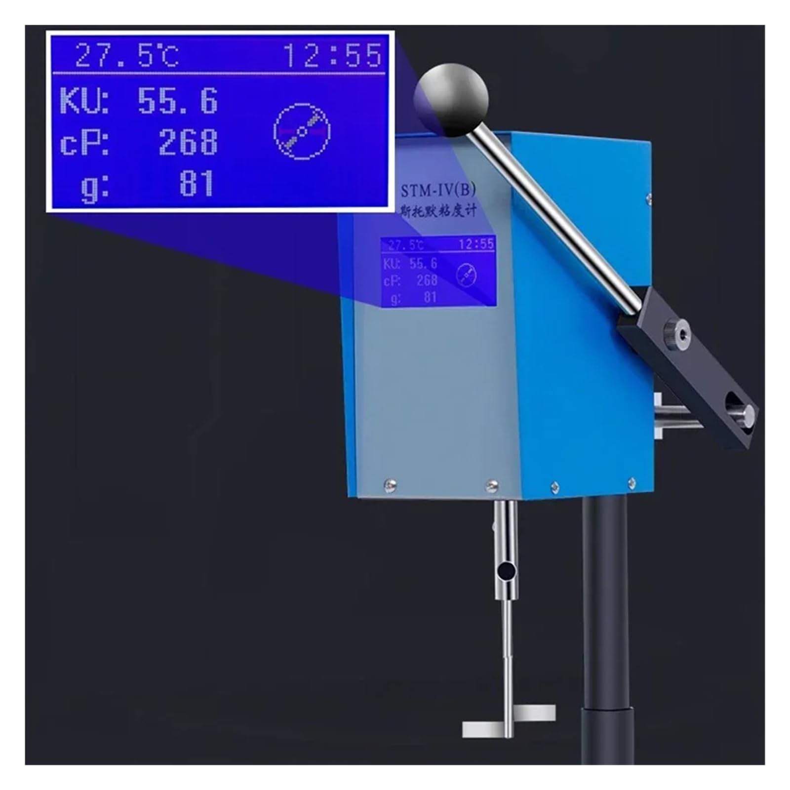 Viscosimètre LC-STM-IV(A)/(B) Testeur de viscosité de peinture au latex for revêtement de peinture Instrument de viscosimètre KU(LC-STM-IV(A))