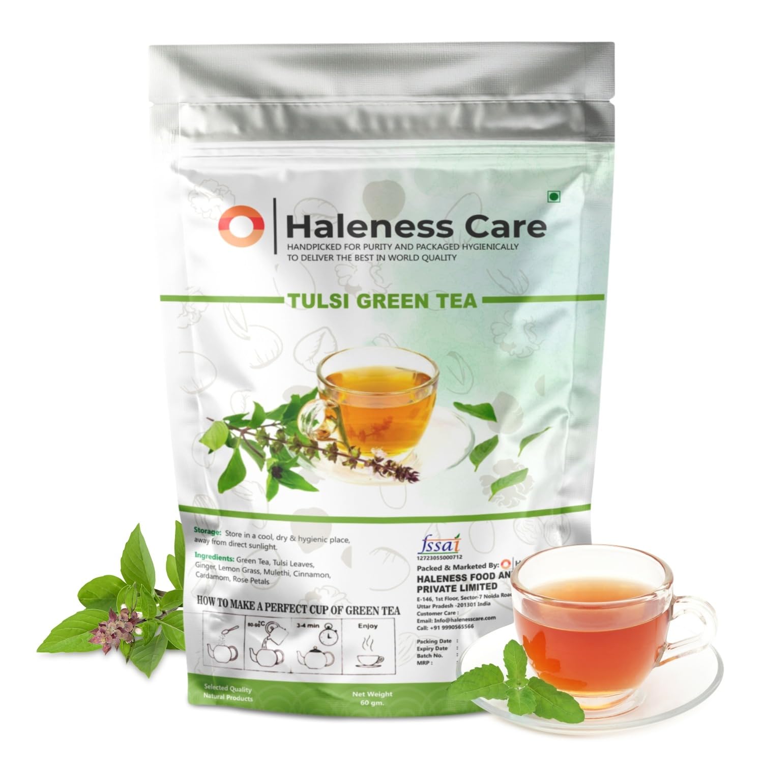 Haleness Care Tulsi Green Tea, Boosts Metabolism, Antioxidant Support, Supports Immunity, 60 Cups (Pack of 1) (B0DB1VJNNY) Amazon Price History, Amazon Price Tracker