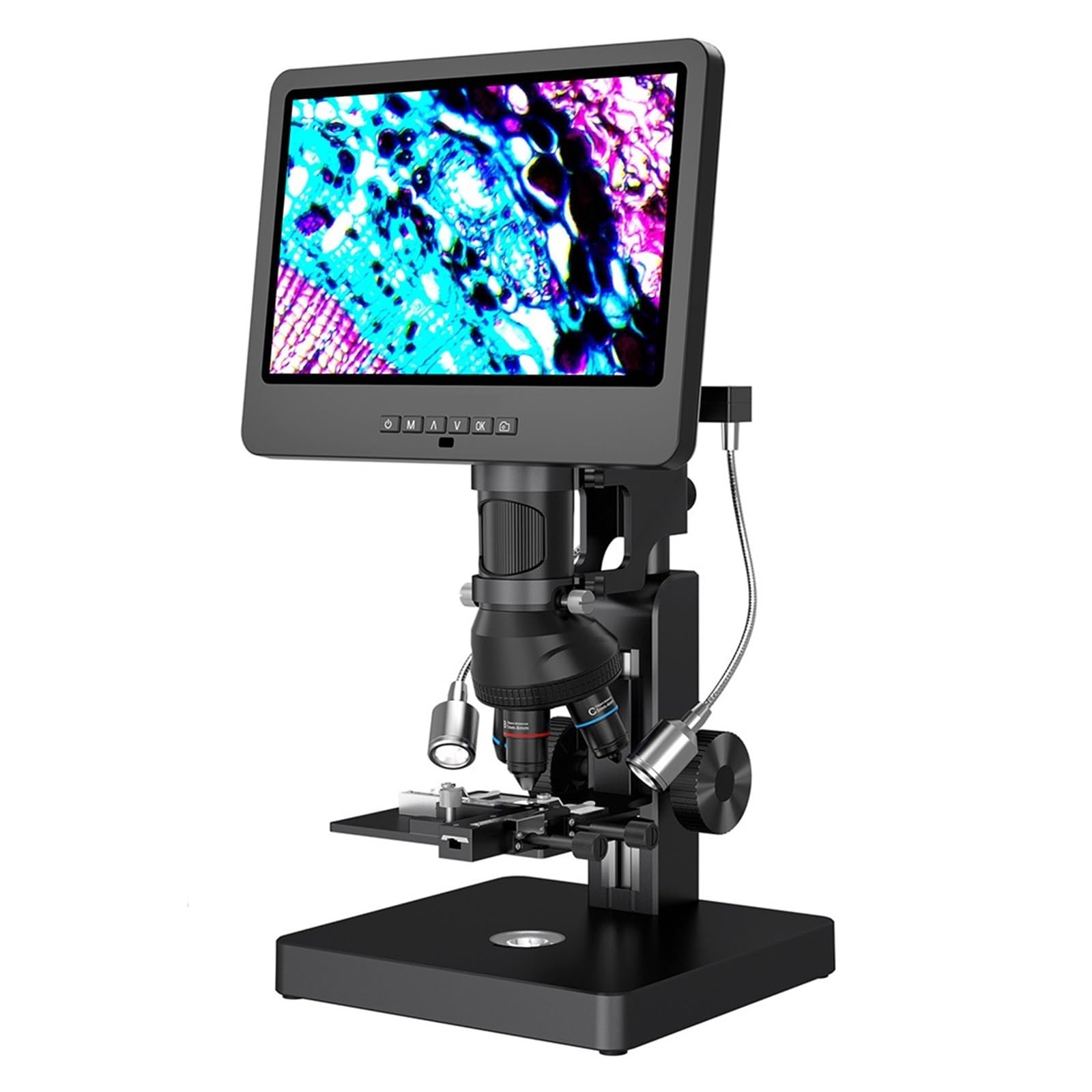 Z Endoskopem 5000X Mikroskop Cyfrowy HDMI 10.1 LCD UHD 2160P 5 Obiektywami Biologiczny W Laboratorium Domowym WyraźNy I Precyzyjny