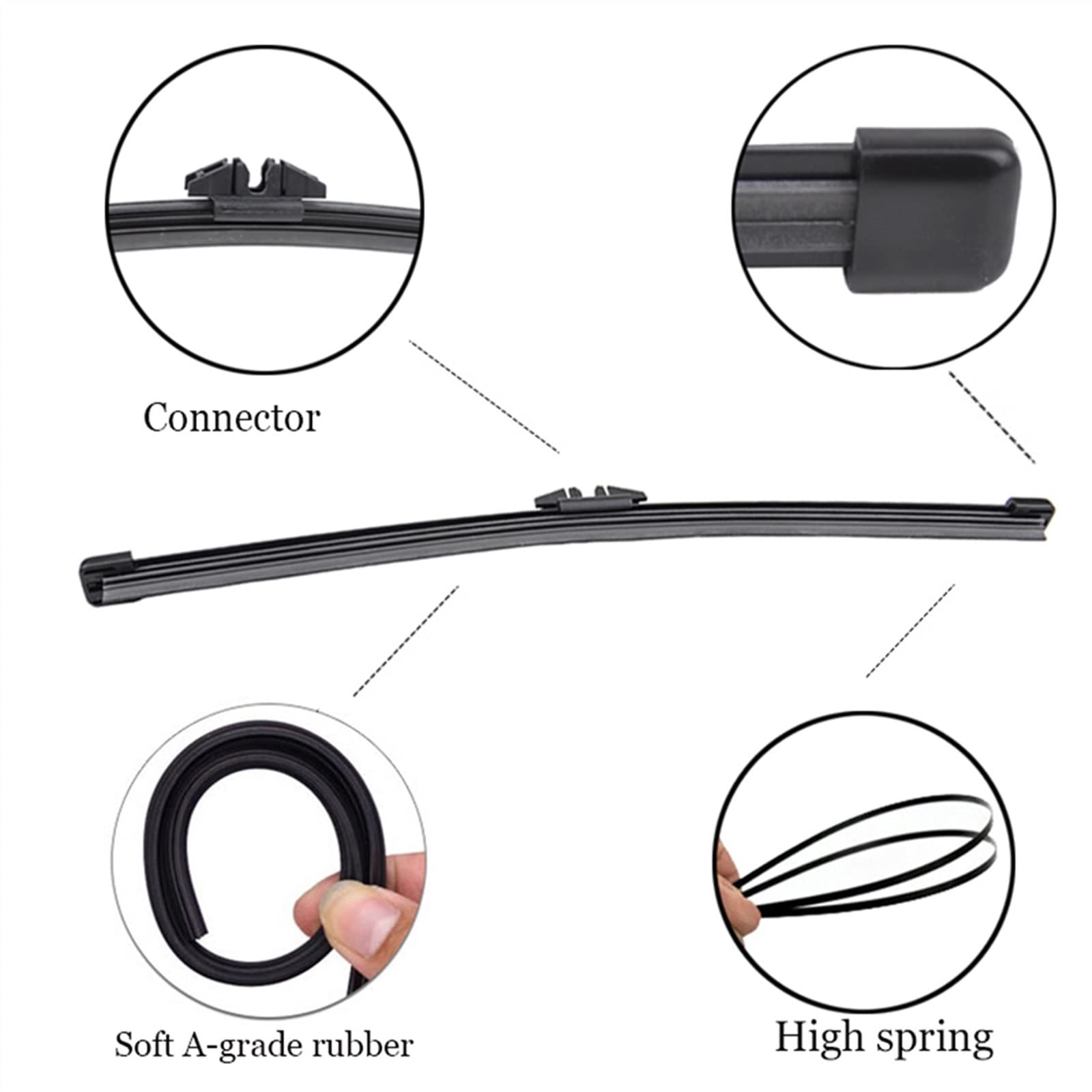 WITTSY Parti Tergicristalli Tergicristallo Spazzole Tergicristallo Auto Anteriore Lunotto Tergicristallo per BMW Serie 5 F11 518d 520d 525d 530d 535d M550d Touring 2011 2012 2013 2014
