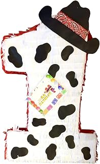 Large Number One Pinata Farm Themed 20" First Birtdahy Cow Themed Party Supplies Barnyard Pinata