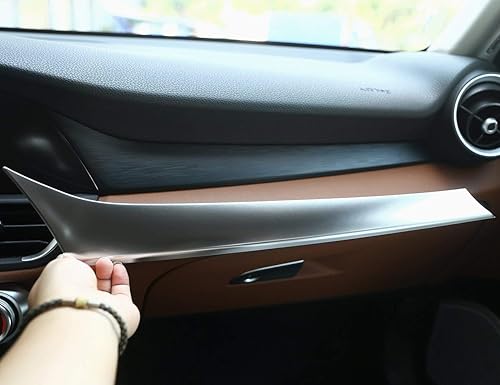 Miniatura 10 de YIWANG Car Center Console Panel Trim Carbon Fiber Passenger Center Console Decoration Panel Trim for Alfa Romeo Giulia 2016-2019 for Left Hand