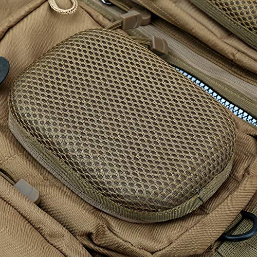 Chaleco de pesca para hombre verde oscuro con multibolsillos y hebillas 5