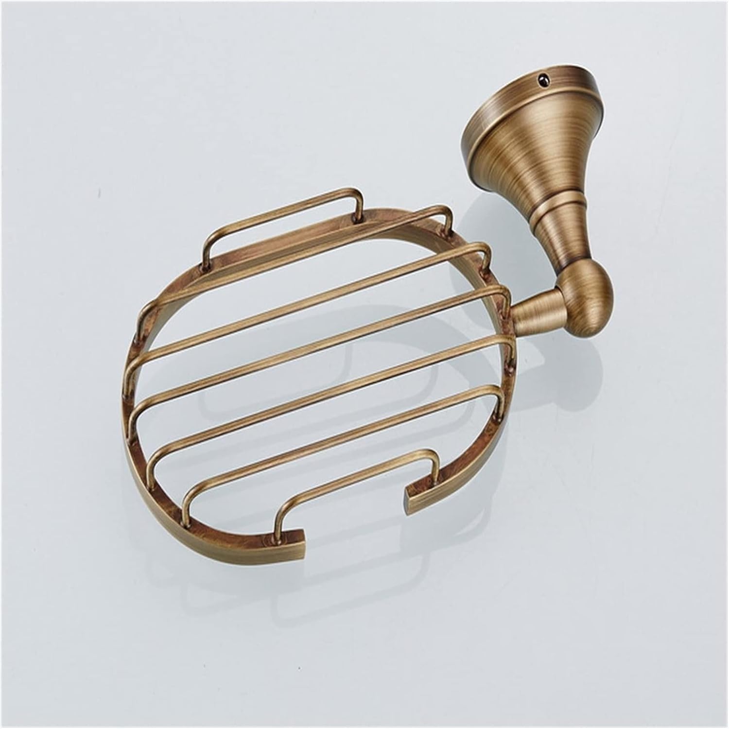 HHDHHD Jabonera de Pared de Bronce aceitado, Resistente a la oxidación, Organizador for Ducha y baño con Drenaje ranurado (Negro)(Gold)