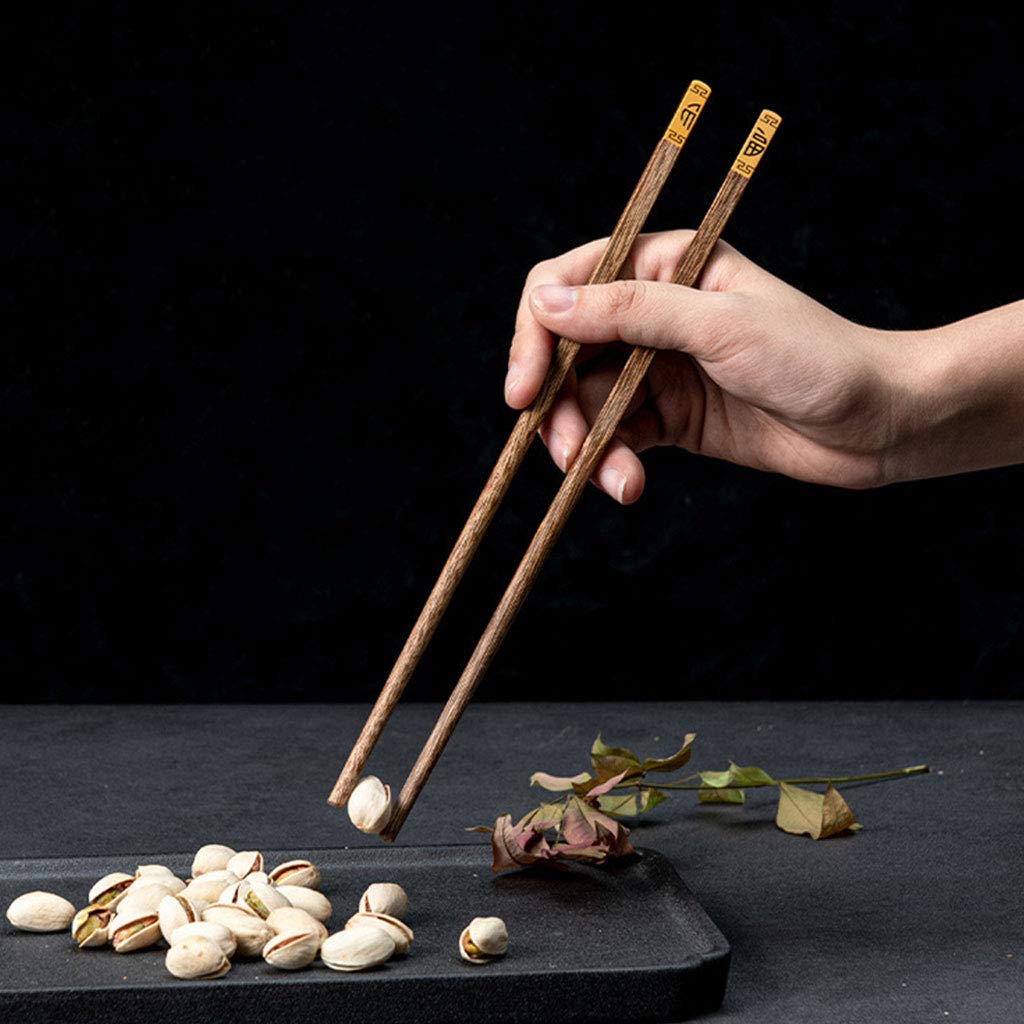 Juego de regalo de palillos japoneses de madera con estuche, palillos reutilizables, palillos chinos de lujo de madera natural, palillos de sushi antideslizantes, palillos aptos para lavavajillas, 1