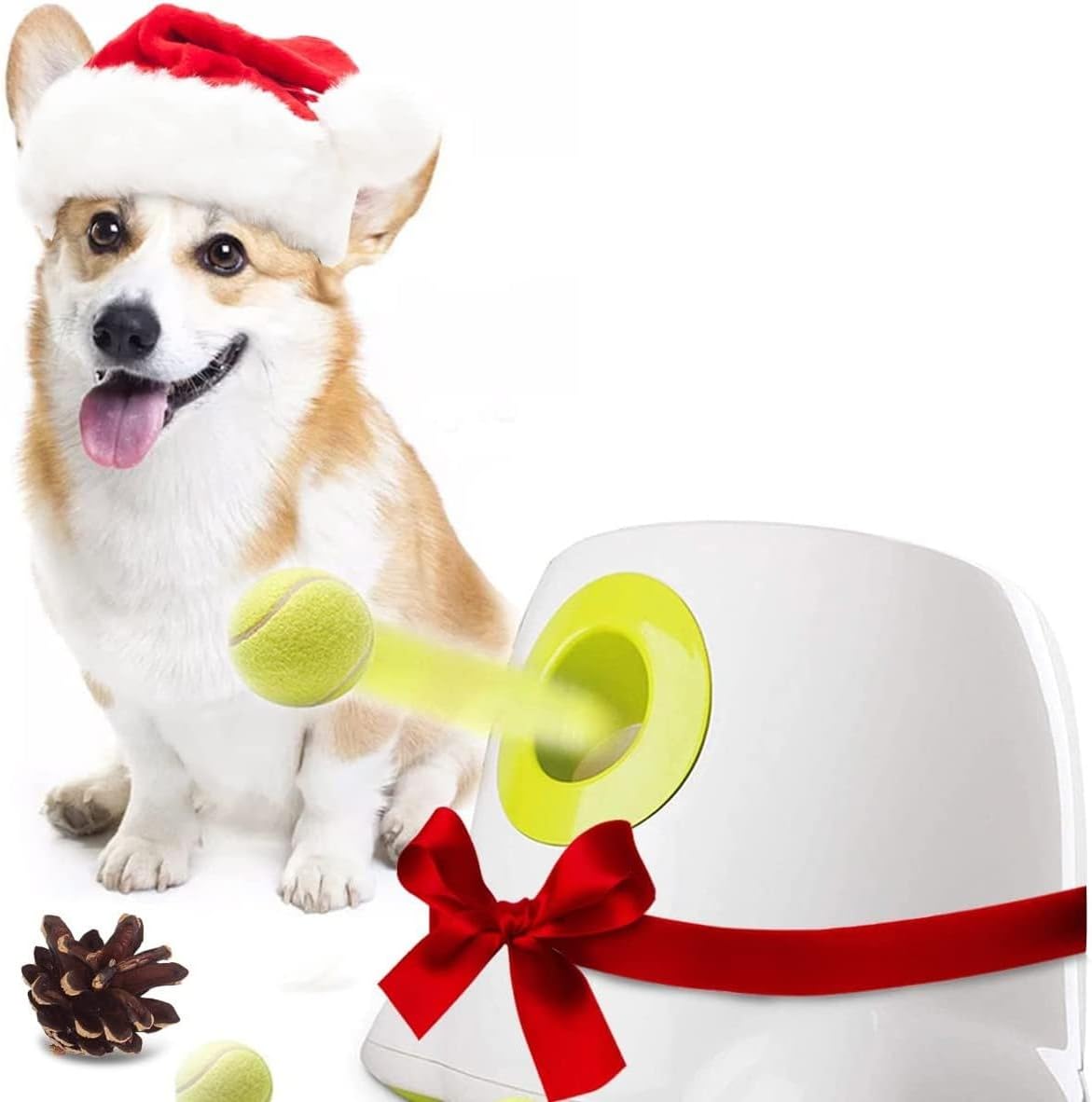 IdOmin Dog Toy Ball Tennis Launcher Automatic Throwing Ball Serve Pitching Machine Pinball Machine