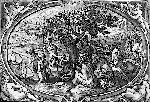 Tableau God's Answer to Job Adriaen Collaert pour décoration salon