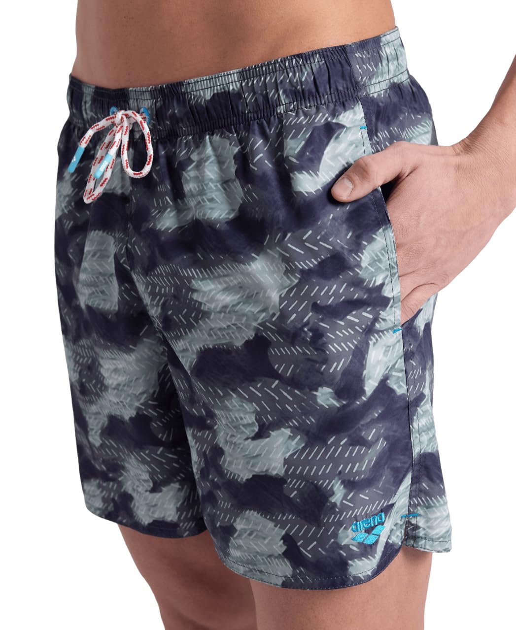 ARENA Men’s Water Prints Allover Boxer Beach Shorts Pool Water Sports Swimming Bañador para Hombre Hombre (Pack de 1)