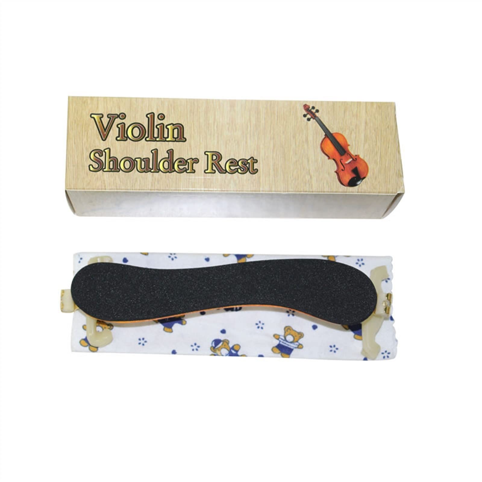 Pieza de Repuesto de violín Almohadilla De Hombro Ajustable En Altura para Violín De Arce para Violín 3/4 4/4 con Caja