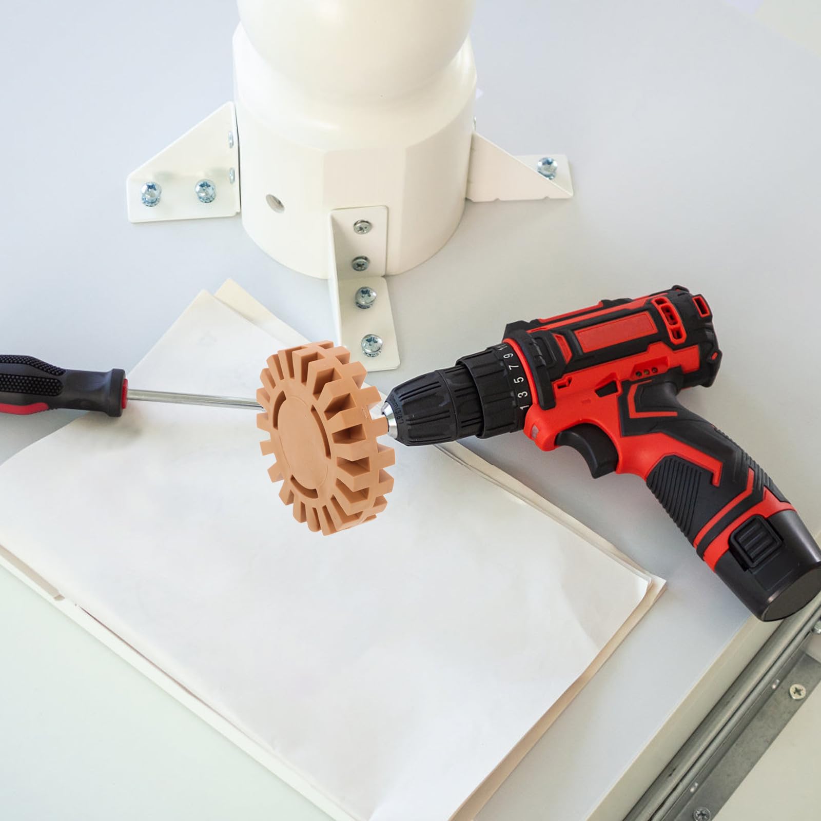 Levemolo 2 Stück Klebstoffentferner für Autos Gummiabziehrad mit Gezahntem Design 3,5-4 Zoll Hoher Effizienz zum Entfernen von Aufklebern und Kleberesten Am Fahrzeug