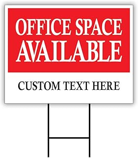 Office Space Available Yard Sign Personalized 24