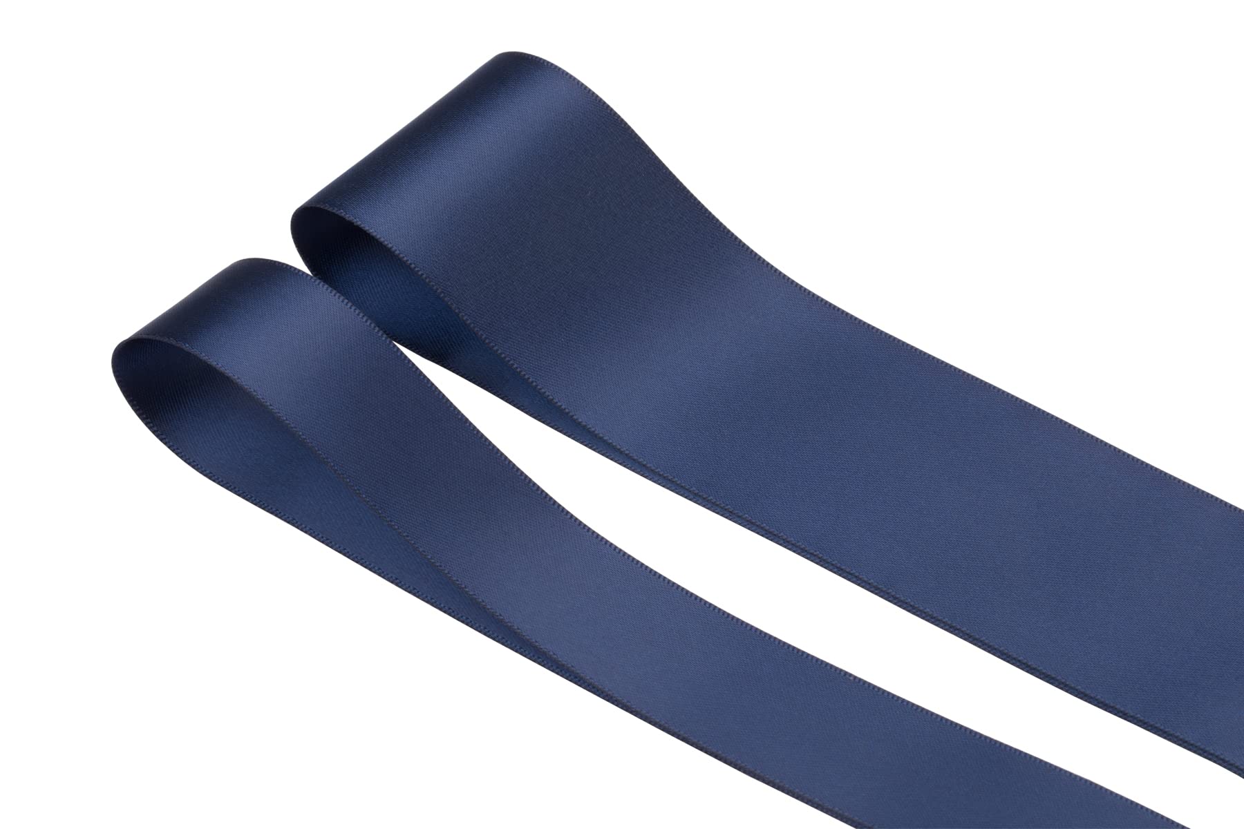 Zofrud 2 Rolls of Navy Double Faced Satin Ribbon - 18 Meters Total (25mm and 50mm x 9M) - Ideal for Crafts Gift Wrapping, and Weddings - Image 4