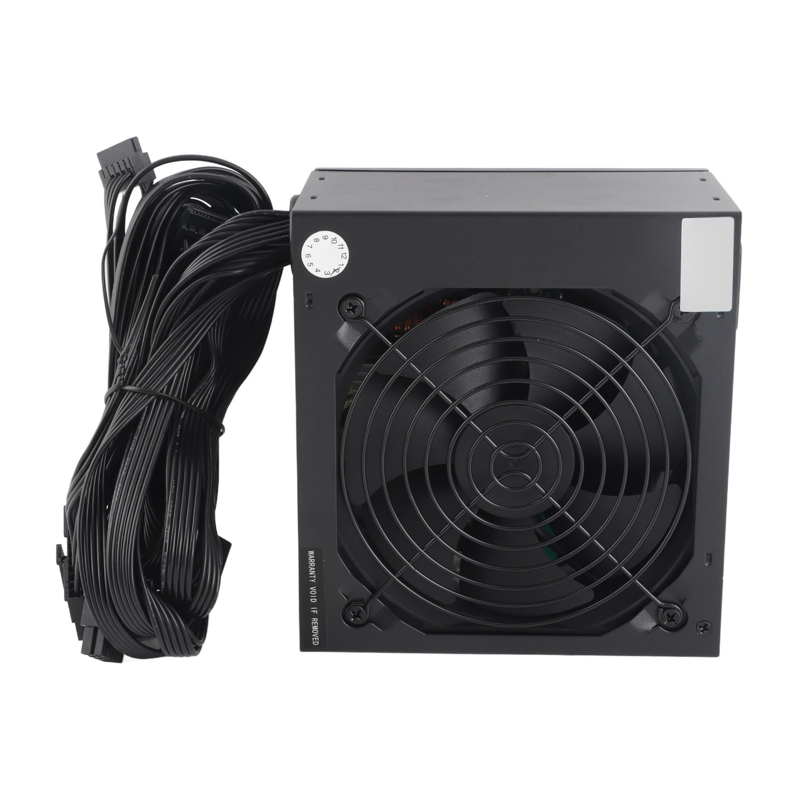 Zasilacz Komputerowy ATX o Mocy 550 W z Cichym Wentylatorem 120 Mm, Aktywny Zasilacz do Gier PFC do Obudowy Komputera Stacjonarnego, Obsługa Multi-Guard, Kompatybilny z Okablowaniem Tylnym,