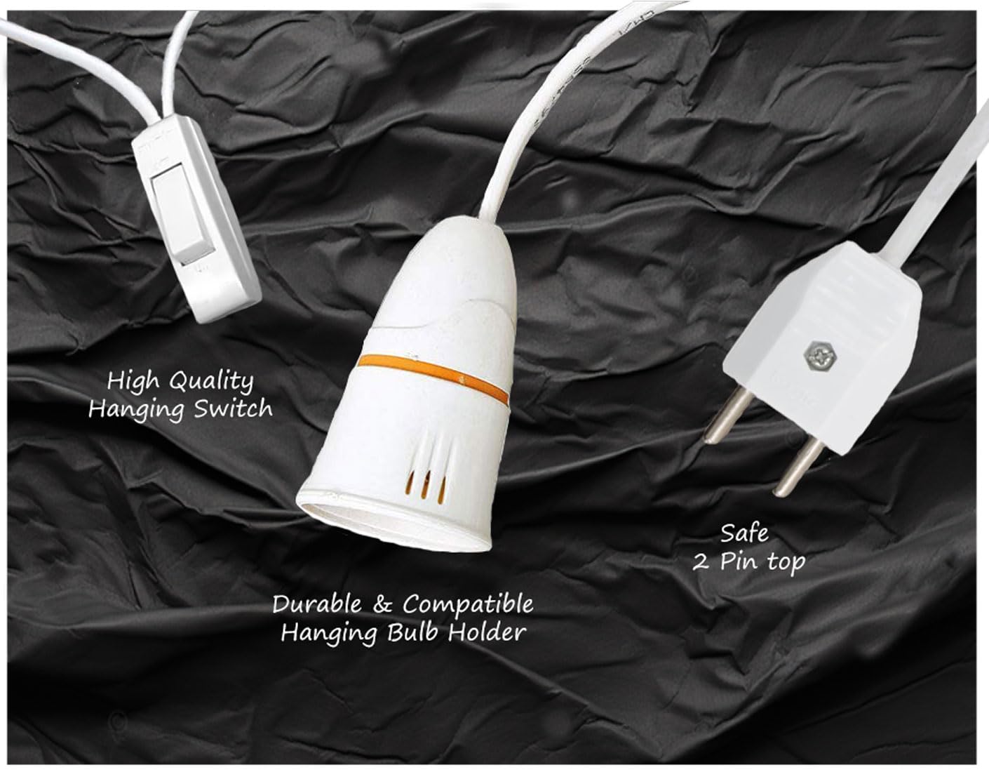 Electric Bulb Holder with Switch - Extend Lamp Reach -2