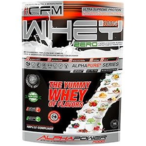 ALPHAPOWER FOOD 100%* ISO CFM Whey Proteïne, isolaat, 1 kg, natuurlijk weiproteïnepoeder, bij voorkeur uit weidehouding, neutraal zonder smaak en zoetstoffen, eiwitpoeder voor muesli en shakes