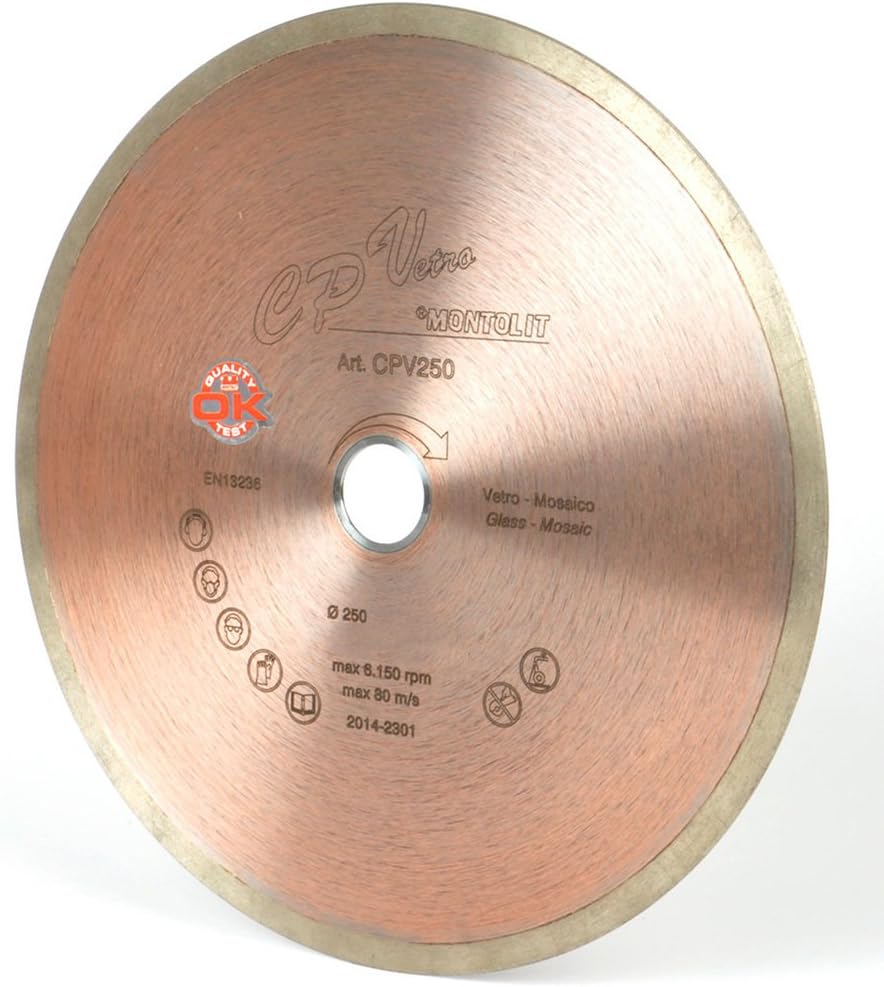 New Deal Montolit CPV250 Premium Glass Diamond Blade - 10