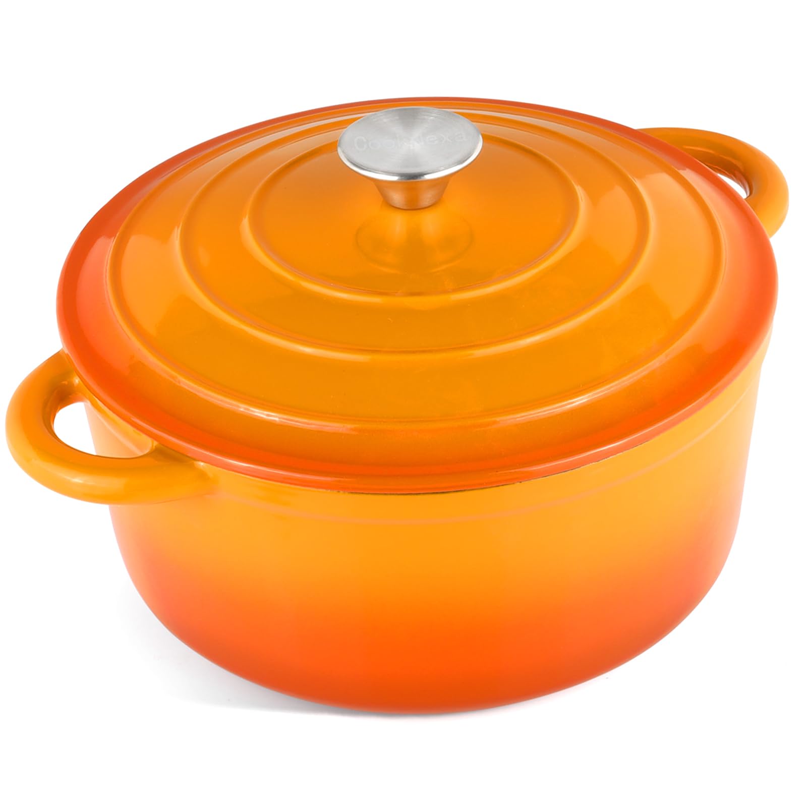 CookNexa 6 Quart Enameled Cast Iron Dutch Oven Pot with Lid, Oven Safe up to 500°F or on Stovetop, Non-stick Dutch Oven for Bread Baking, Cooking,