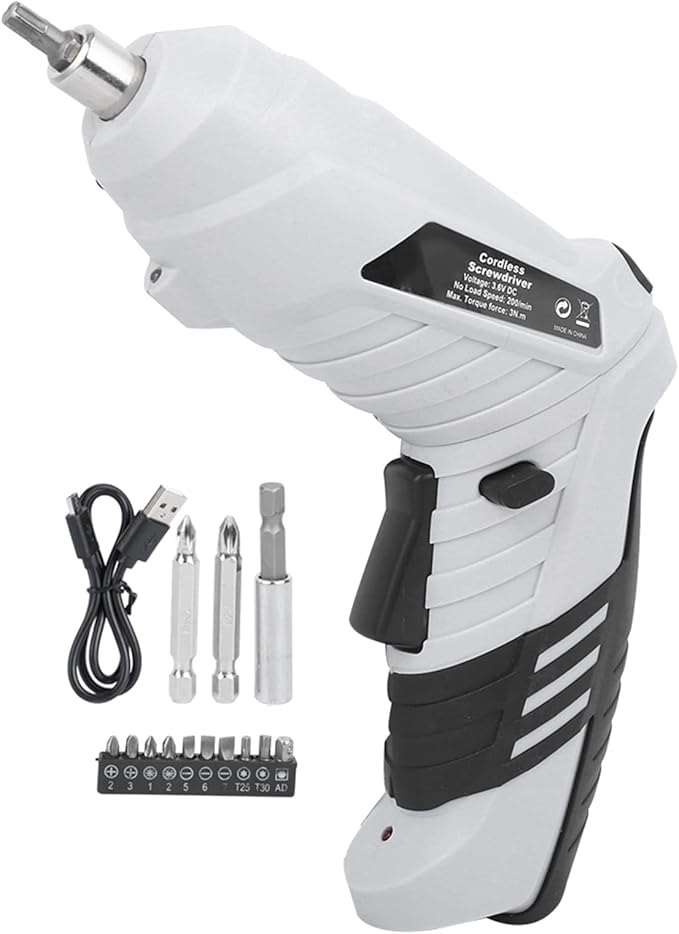 Taladro Atornillador Inalámbrico Recargable 3.6V Srliya con Luz LED miniatura 9