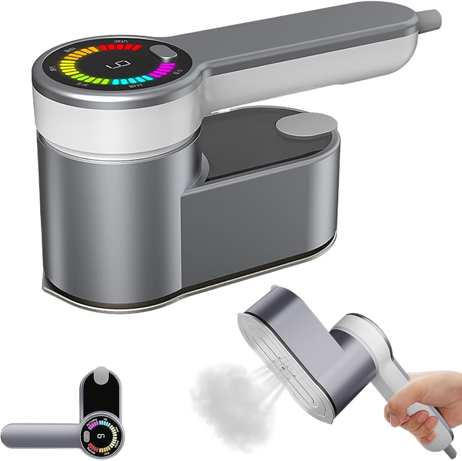 Ferro da Stiro Portatile da Viaggio, Ferro da viaggio portatile da 1200 W con 6 Modalità, 2 in 1 Mini Ferro da Stiro con Serbatoio dell'Acqua da 120 ml, Pieghevole a 180°