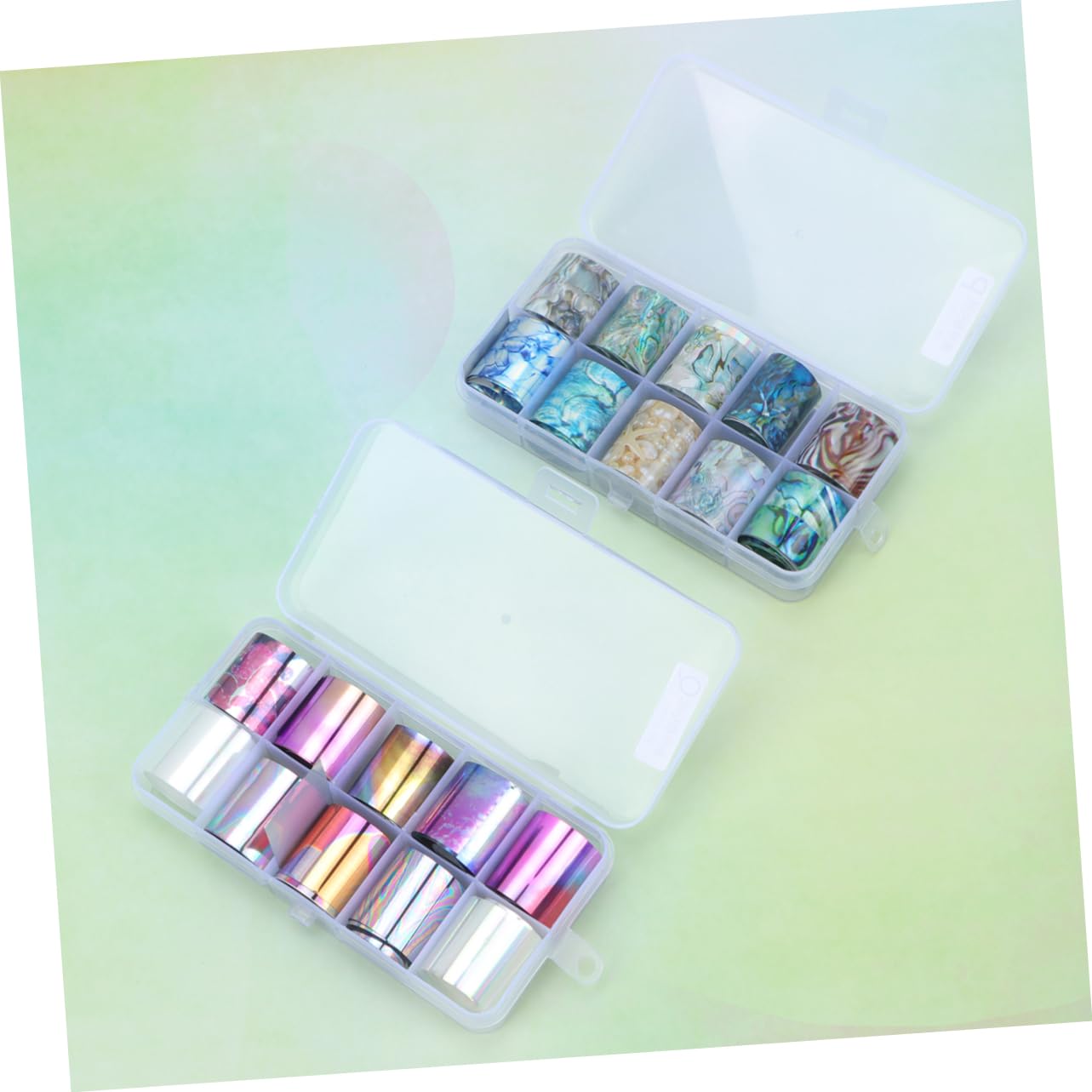 2 Set Adesivi Per Unghie Decorazioni Per Nail Art Con Design Unici Facili Applicare E Rimuovere Set Per Manicure E Pedicure Per Domestico 50 * 2