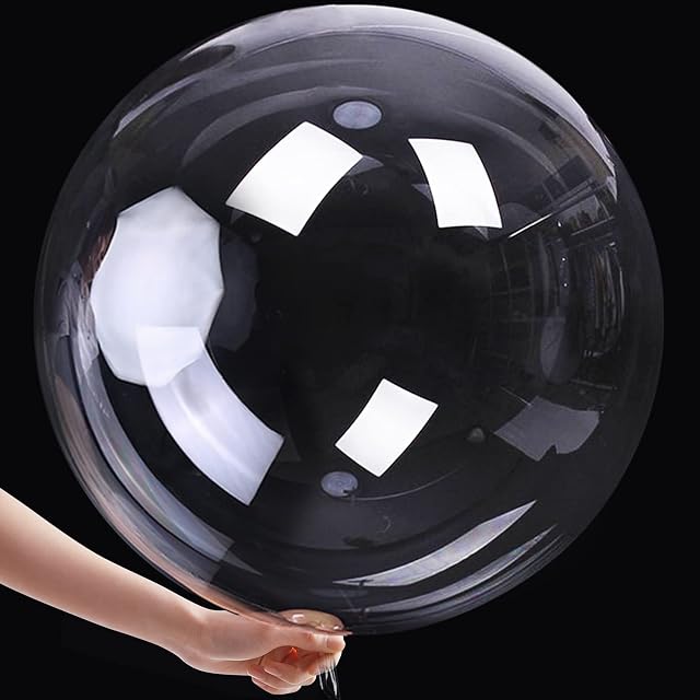 Huge Bobo Balloons, 10 Pcs Balloon Pack 36 Inch Clear Balloons, Bubble Transparent Balloons Fillable for Photo Shoot Birthday Party Wedding Engagement Baby Shower Anniversary Decoration