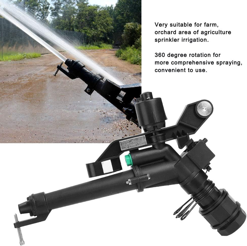 CHICIRIS Lawn Sprinkler - 1.5in to 1in DN25 Female Thread Adjustable 360 Degree Rocking Arm Sprinkler Farm Irrigation